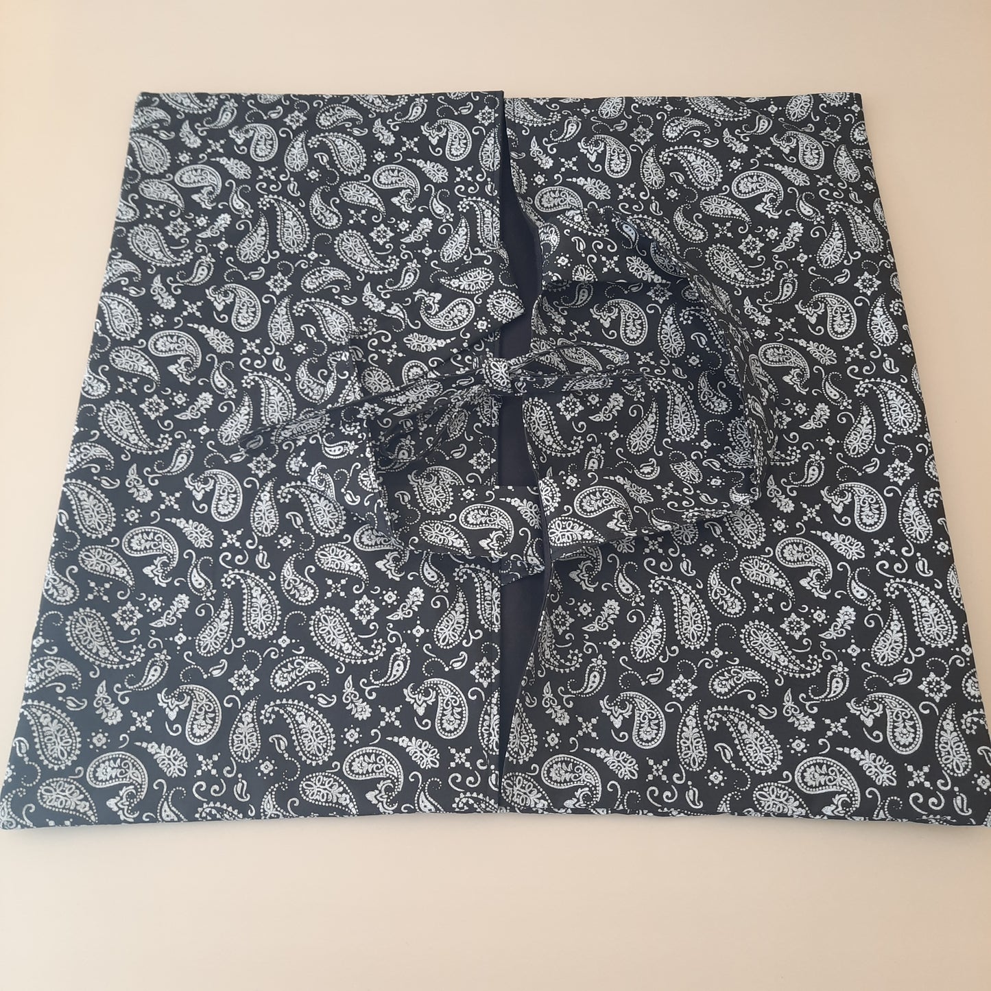 sac à tarte en tissu coton cachemire noir