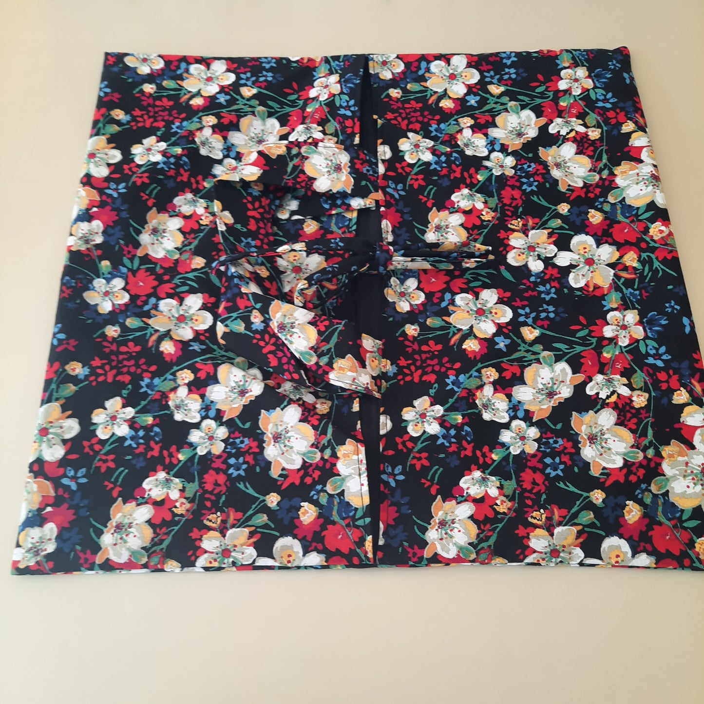 sac à tarte en tissu coton fleurs elegantes