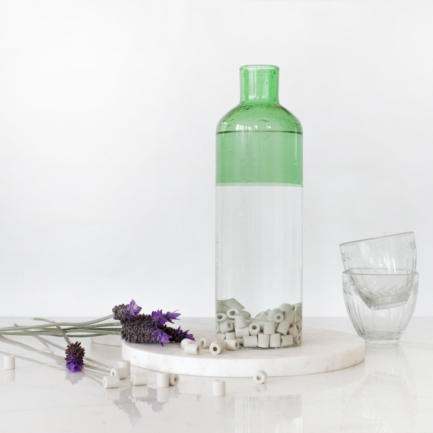 Perles de céramique - Boîte de 15 - grises