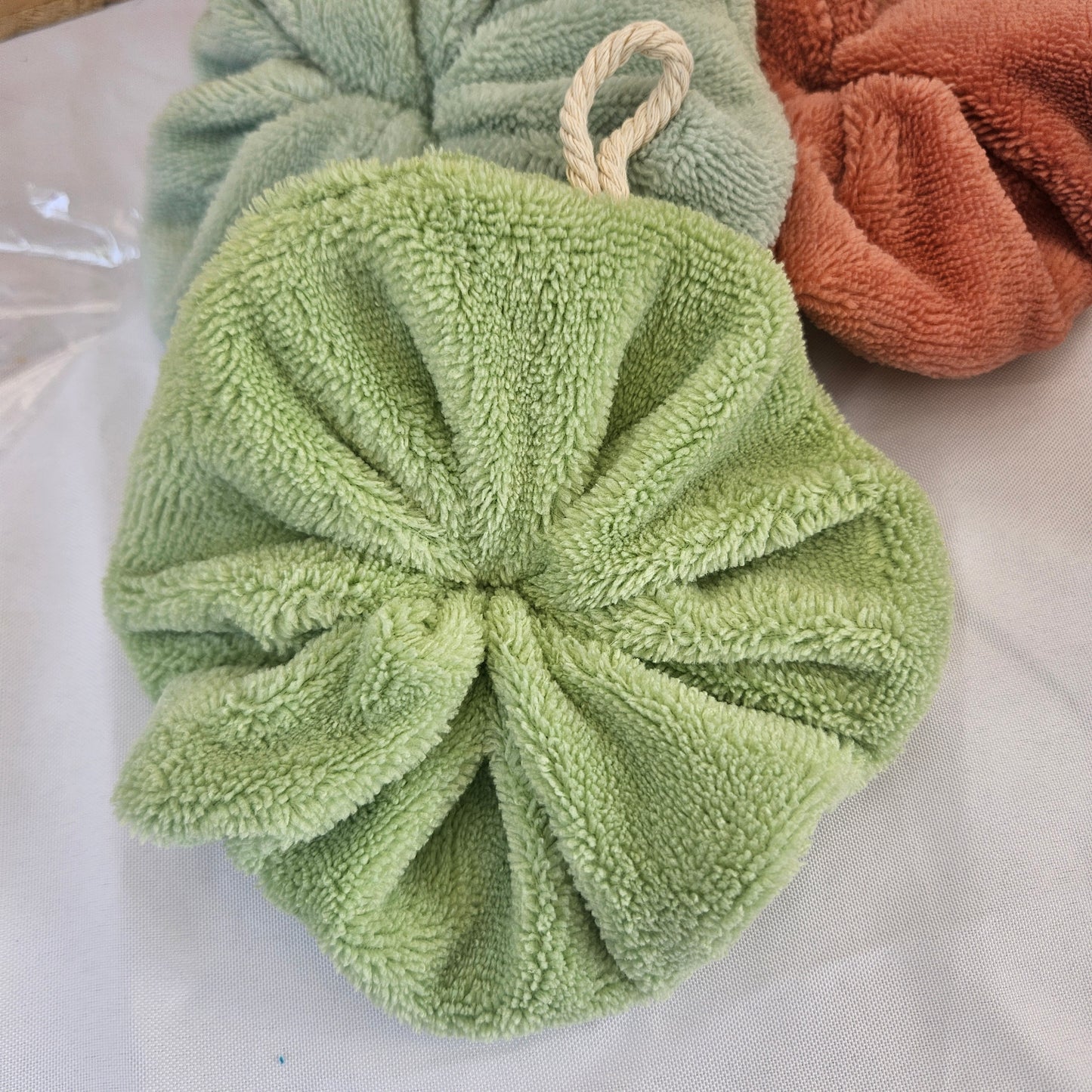 Fleur de douche en éponge bambou